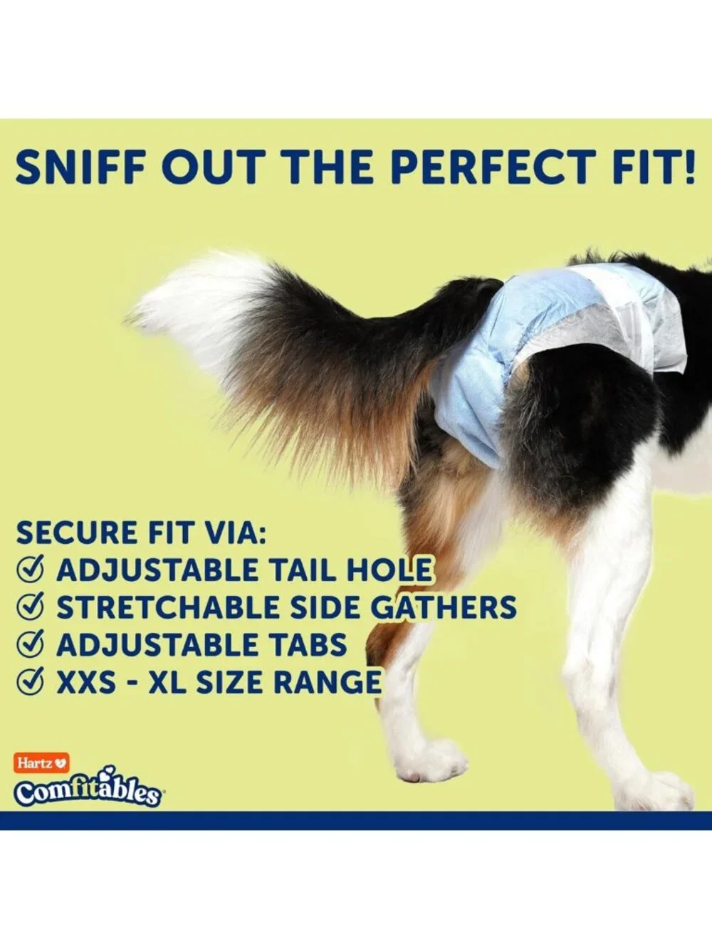 Disposable Dog Diapers Size M, 32 Count - Comfortable, Secure Fit, Easy to Use